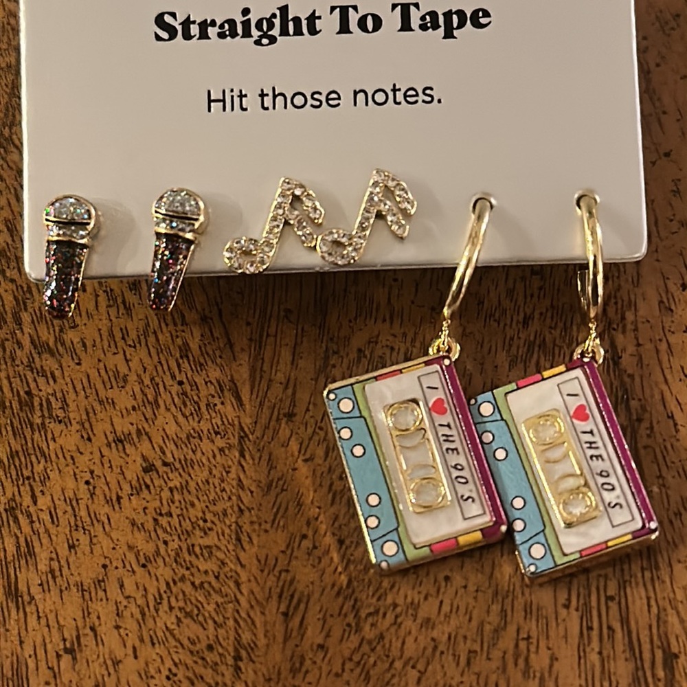 SugarFix Straight to Tape Earring Set NEW - Picture 4 of 5